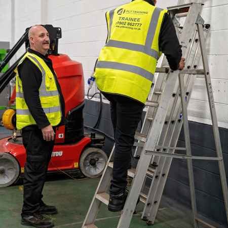 Ladder safety training in action