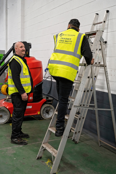 Ladder safety training in action